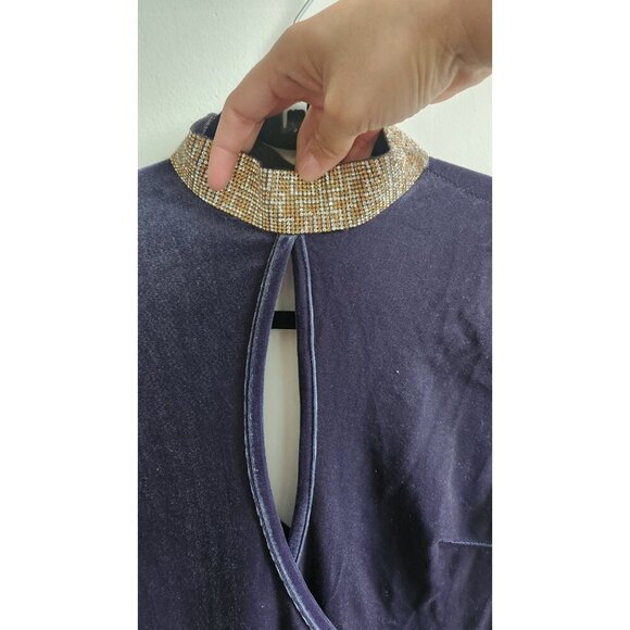 Privy Private privilege long sleeve velvet dress With Embellished Collar Size S - Picture 3 of 7